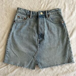 Zara Light Wash Denim Skirt